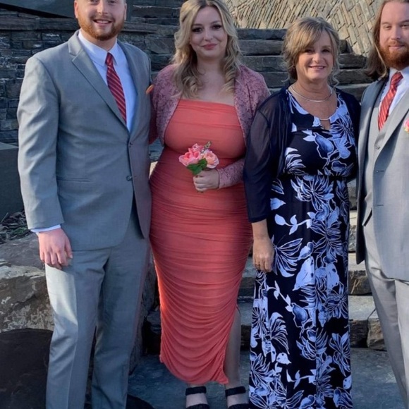 Venus Size Large Peachy Ruched Dress - Picture 6 of 6